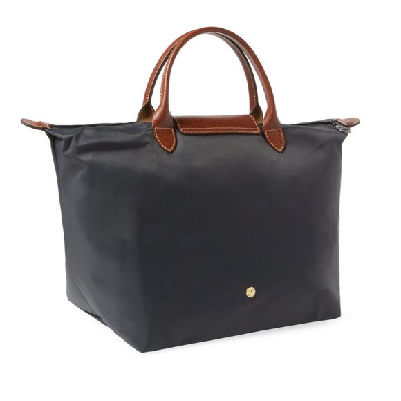 ❤️ NWT LONGCHAMP Le Pliage Type M Medium Short Handle Tote Gunmetal Gray AUTHNTC - Picture 2 of 16